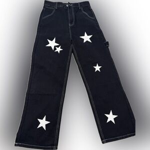 NWOT Star Printed Baggy YTK Jeans Womens Size Small